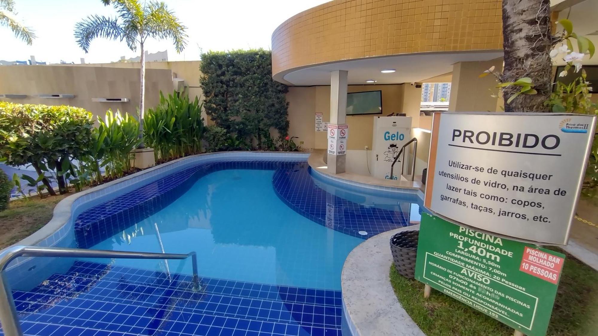 Prive Das Thermas II Caldas Novas - Achei Ferias - Com Roupa De Cama Extérieur photo